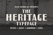 Heritage Retro Typeface, a Handwritten Font by EllisDesignCo. (Thumbnail 1 of 3)