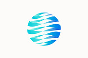 Abstract Circle Deep Blue Wave Logo, a Branding & Logo Template by Signatoro (Thumbnail 2 of 4)