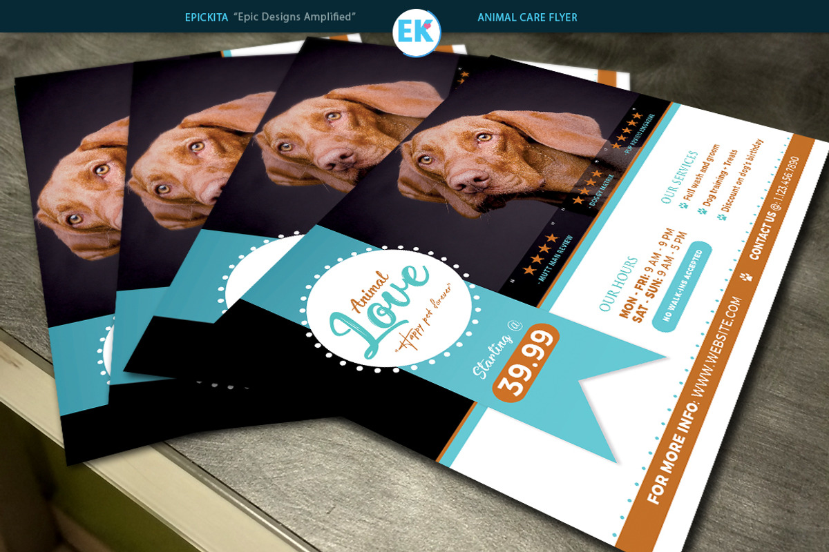 Animal Care Flyer (11x8.5 and 6x4), a Flyer Template by Epickita (Photo 2 of 2)