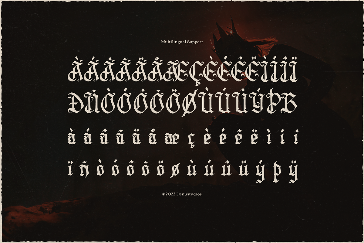 Rexstorm | Blackletter Typeface, a Blackletter Font by Denustudios (Photo 11 of 12)