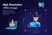 Cyberly - Cyber Security 3D Icon Set, an Object 3D Model by Illustraly Design (Thumbnail 4 of 7)
