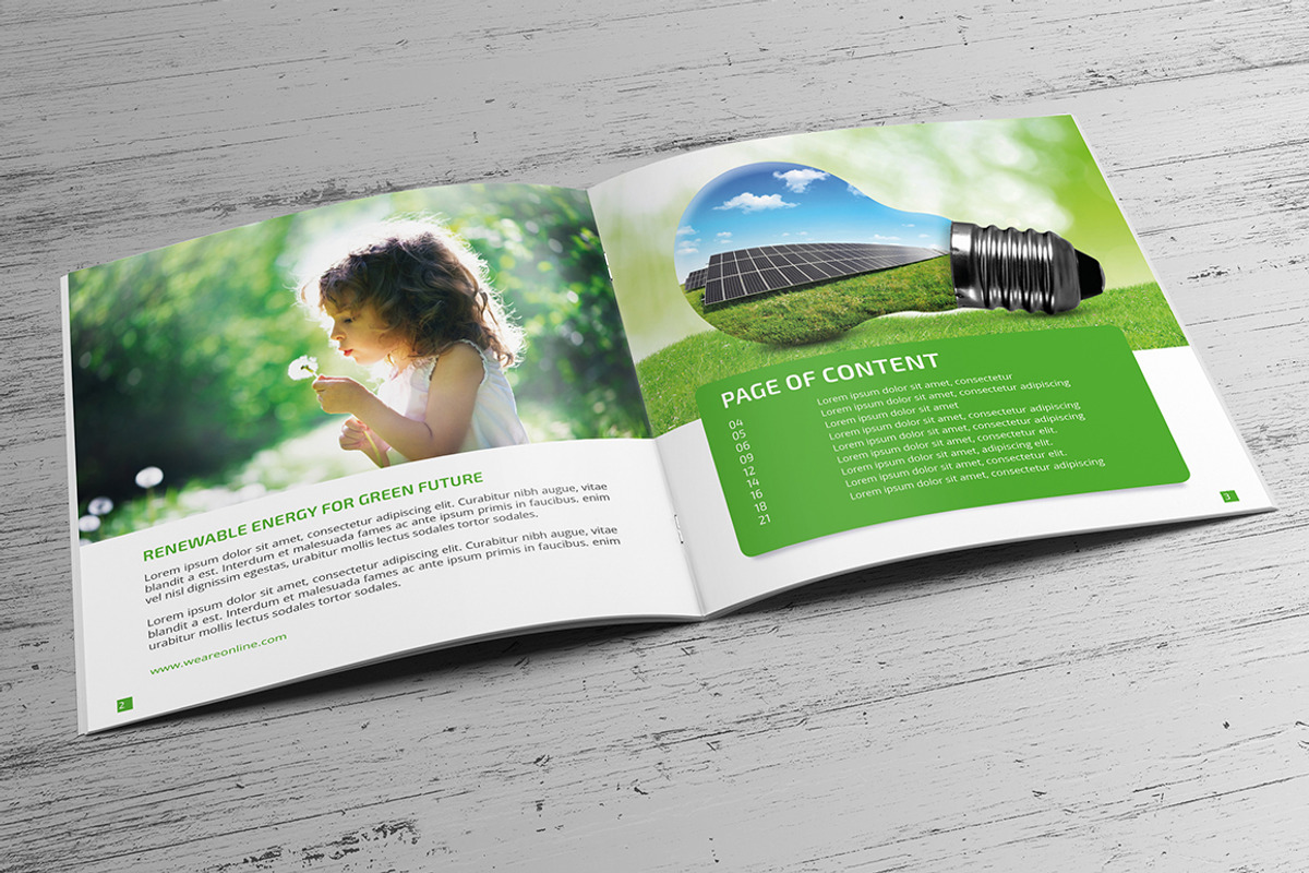 Renewable Energy Square Brochure, a Brochure Template by design_pick (Photo 3 of 13)