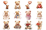 Valentine's Day Teddy Bear, an Illustration by Design Market (Thumbnail 2 of 3)