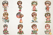 Whimsical Boy Snorkel Summer Clipart, an Illustration by RobertsArt (Thumbnail 4 of 5)