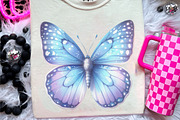 Blue Butterflies watercolor clipart, an Illustration by CreationArt (Thumbnail 7 of 9)