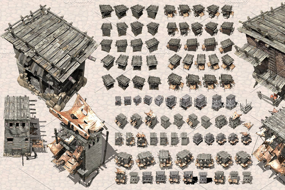 Isometric Ancient City Pack, an Object Graphic by Beatheart Creative Studio (Photo 73 of 77)