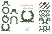 Christmas Wreaths Clipart Collection, a Decorative Illustration by LABFcreations (Thumbnail 4 of 4)