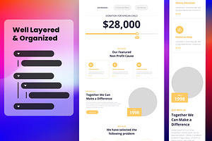 Charity Wireframe Website Vol. 10