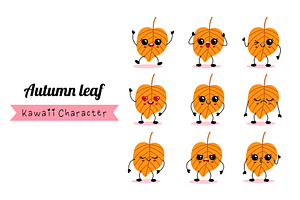 Autumn Kawaii Character Set