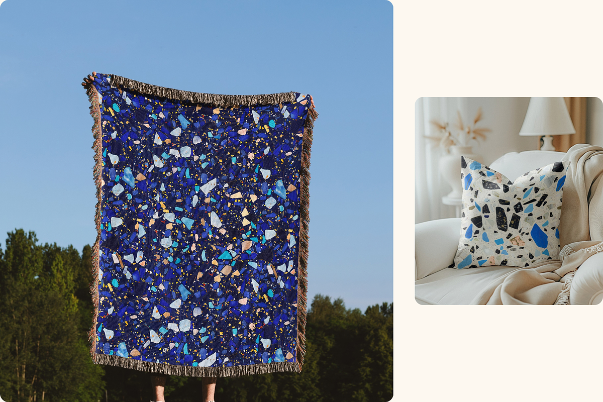 Lapis Terrazzo Patterns, a Pattern Graphic by Ninterints (Photo 7 of 10)