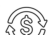 32 Accounting Bookkeeping Icon Set, an Outline Icon by adenpinkstore (Thumbnail 8 of 15)