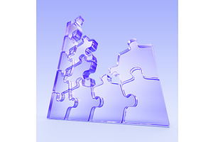 Hologram glass unfinished puzzle 3D