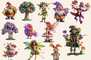 HAPPY SPRING FOREST FAIRY CLIPART, a Person Illustration by Daring Digies (Thumbnail 2 of 10)