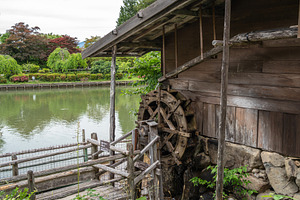 Traditional water mill at Hida Minzoku Mura in Takayama, Japan, an Architecture Photo by GoodGoods