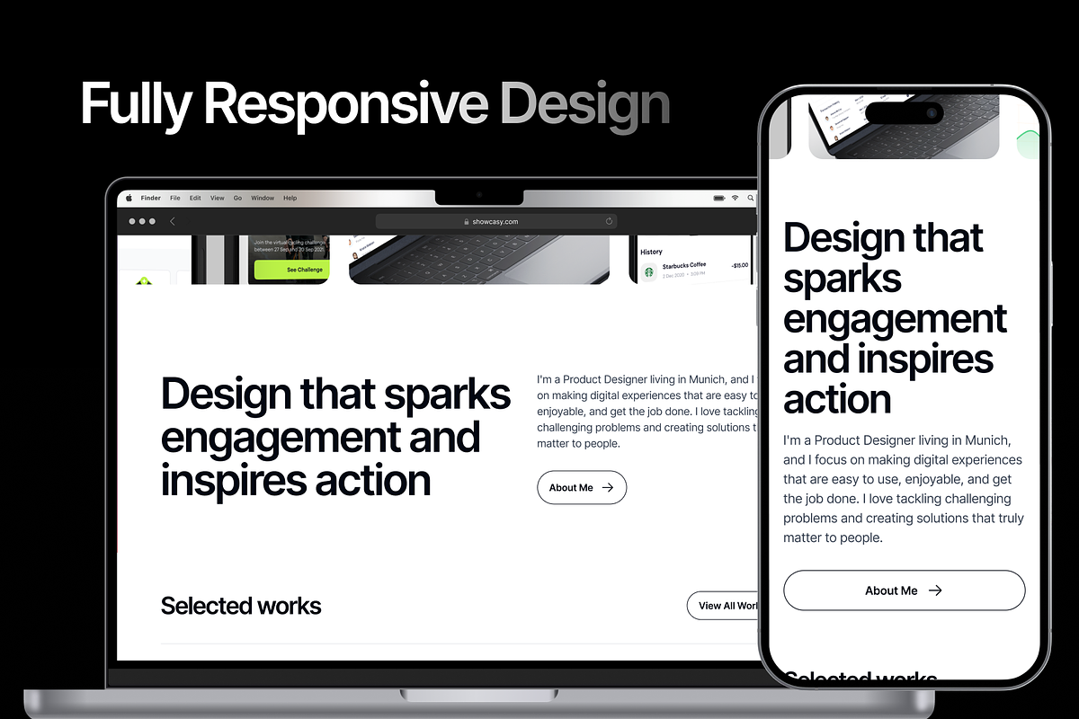Showcasy - A Personal Portfolio Webs, an UI Kit Template by dhuhacreative (Photo 6 of 8)