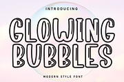 Glowing Bubbles | Script Font, a Script Font by Scratchones (Thumbnail 1 of 8)