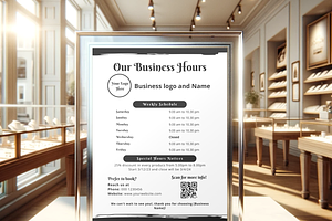 Store Opening Hours Sign Canva