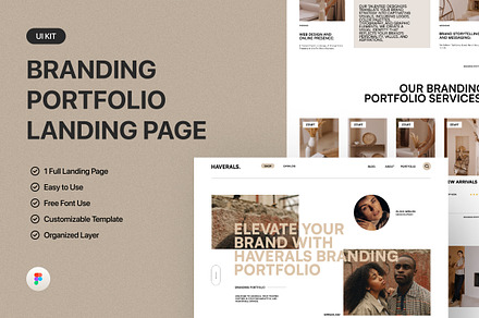Haverals Branding Landing Page, an UI Kit Template by slidenotion