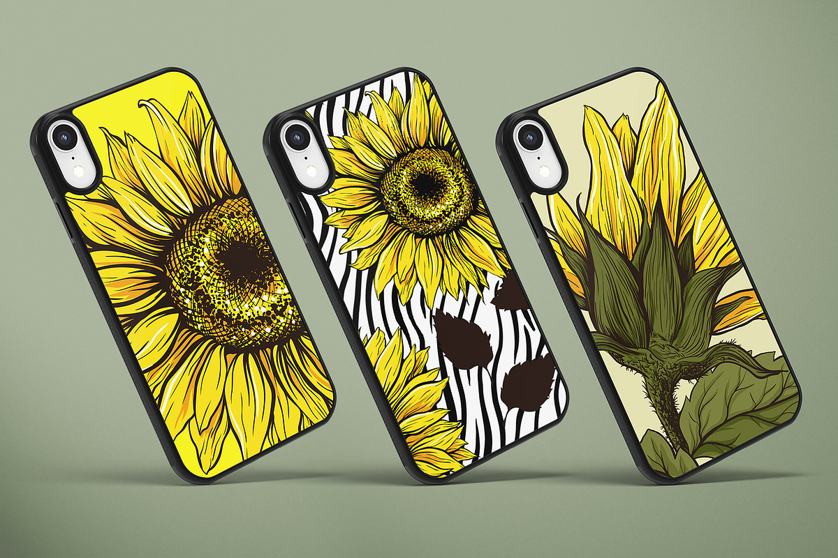 Sunflower Patterns Collection, a Pattern Graphic by ilonitta (Photo 14 of 16)