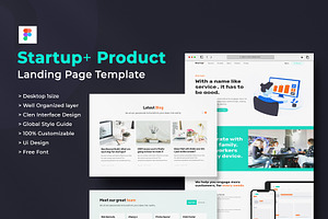 Startup Product Landing Page, a Landing Page Template by design_hut