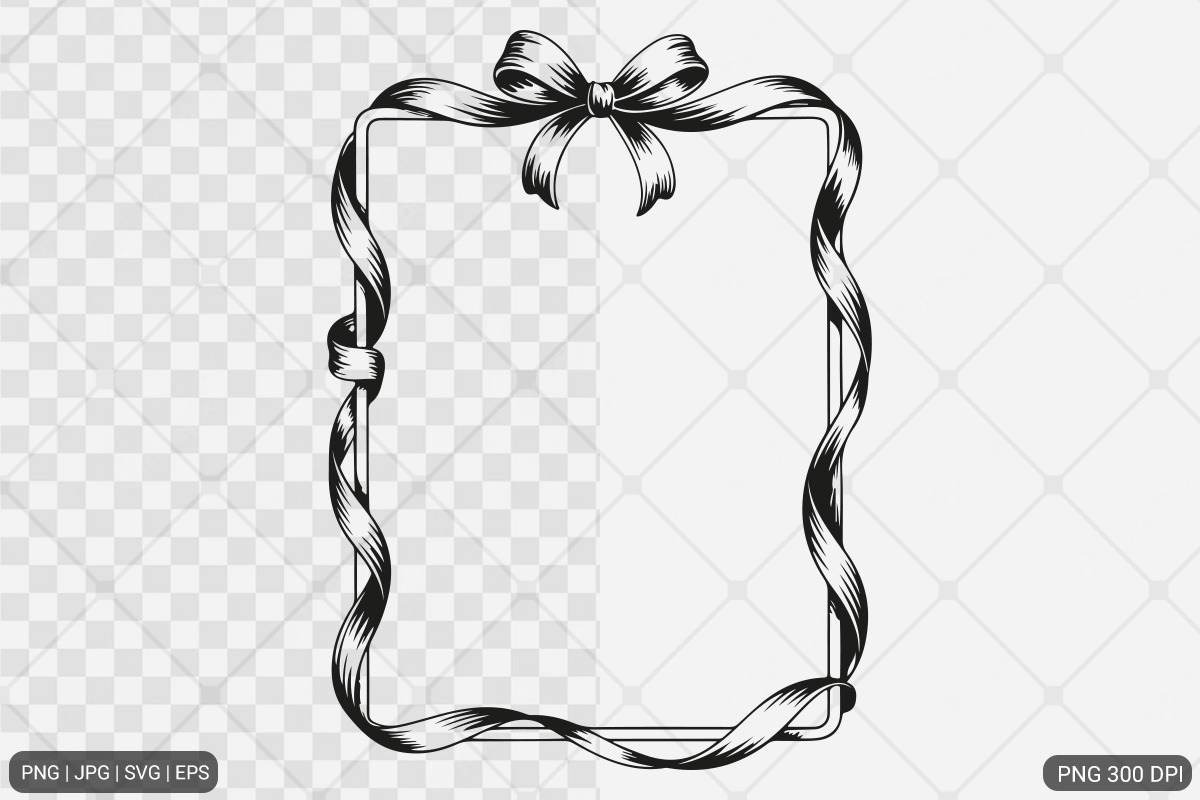 Bow Frame SVG PNG Bundle, an Illustration by Actual Pixel (Photo 15 of 19)