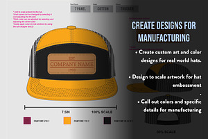 Hat Template - 7 Panel Hat