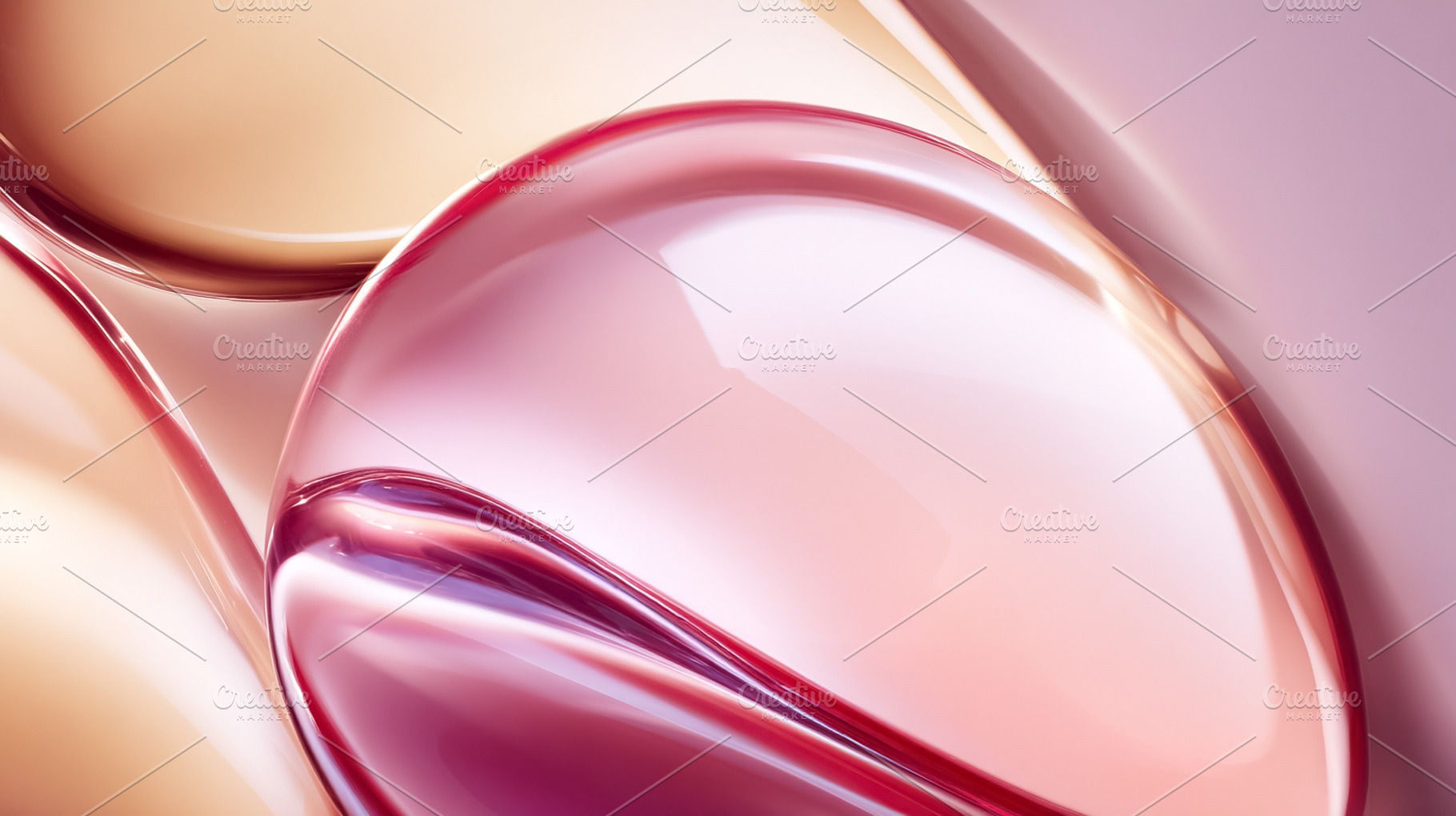 Dynamic liquid forms with glossy glass like texture creating smo, a Photo by Studio ANNA