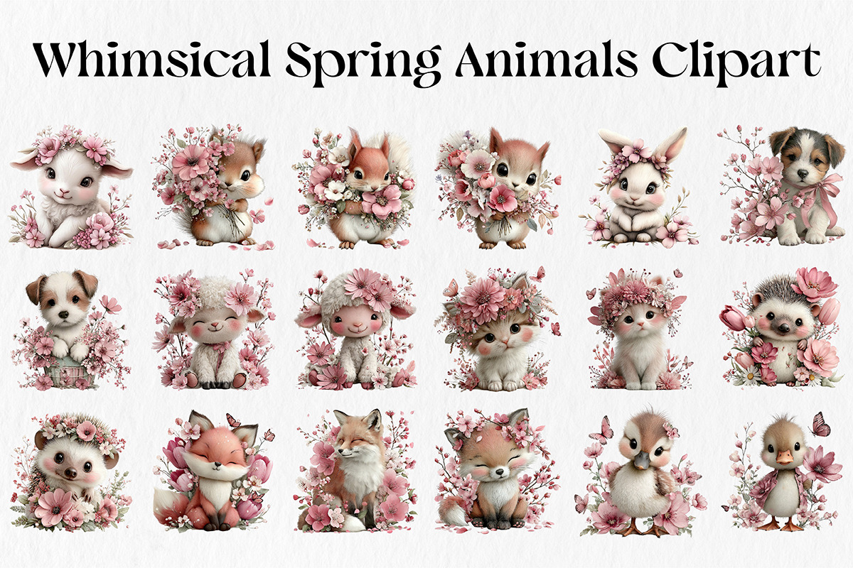 Spring Animals Clipart, an Animal Illustration by Libby Wishes (Photo 2 of 4)