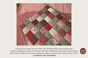 Patchwork Quilt and Bed Linen Mockup, a Household Mockup by Ciranda Design (Thumbnail 3 of 10)
