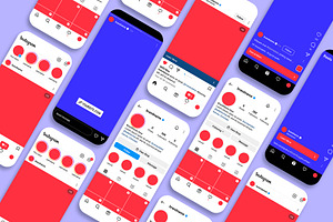 Instagram Template Mockup PSD