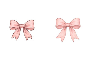 Delicate pink ribbons displayed side, a Holiday Photo by ZinetroN