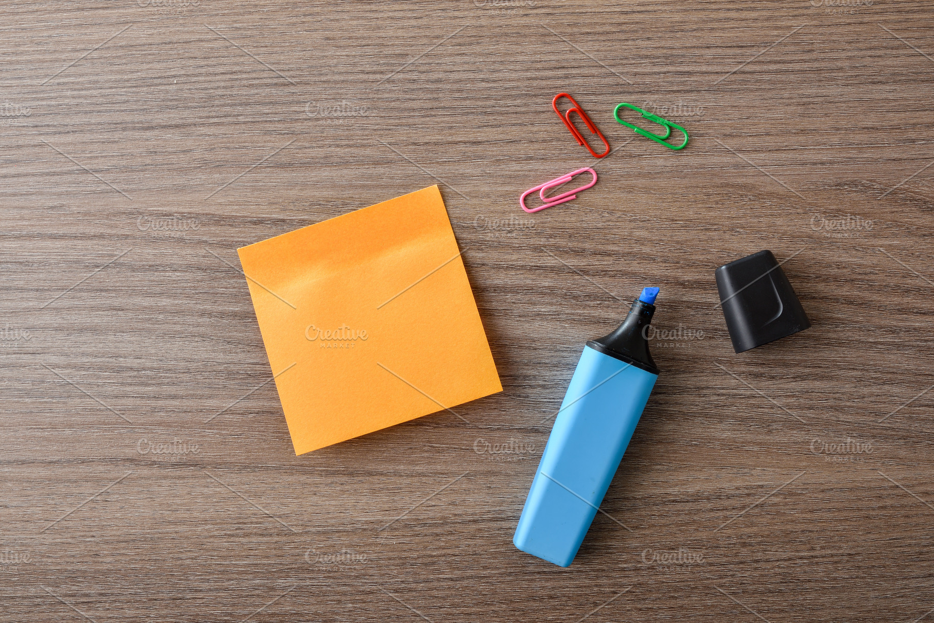 Sticky Note and Highlighter on Desk, a Business Photo by Davizro's Market