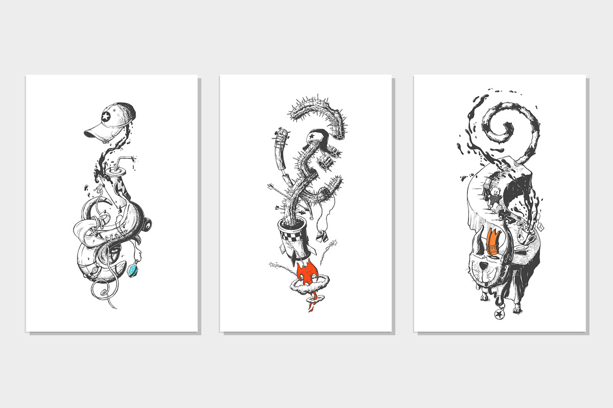 Surreal phantasmagoric illustrations, an Animal Illustration by illusign