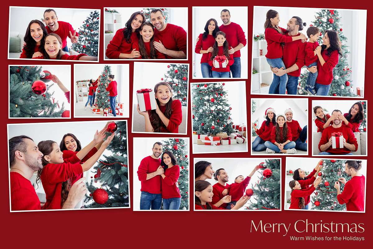 Christmas Family Photo Collage Templ, a Design Template by DesignerCandies (Photo 1 of 5)