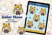 Cute Kawaii Sailor Moon Sticker Set, an Icon by Dori Debreceni draws (Thumbnail 3 of 4)