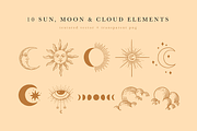 Celestial Art - Sun Moon Stars Space, a Texture Illustration by Rough Edges Supply Co. (Thumbnail 2 of 12)