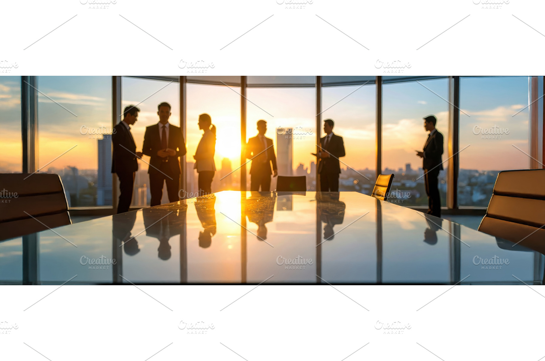 Silhouetted business people in a, an Architecture Photo by Igor Tichonow
