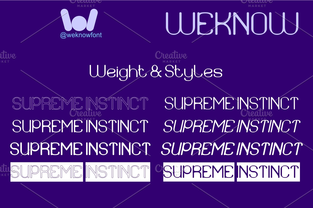 Supreme Instinct font, a Sans Serif Font by weknow (Photo 7 of 8)