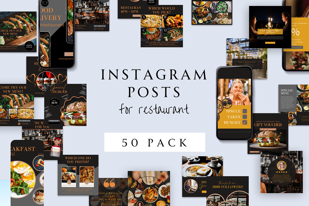 PROFESSIONAL RESTAURANT INSTAGRAM, a Social Media Template by Daring Digies (Photo 2 of 10)