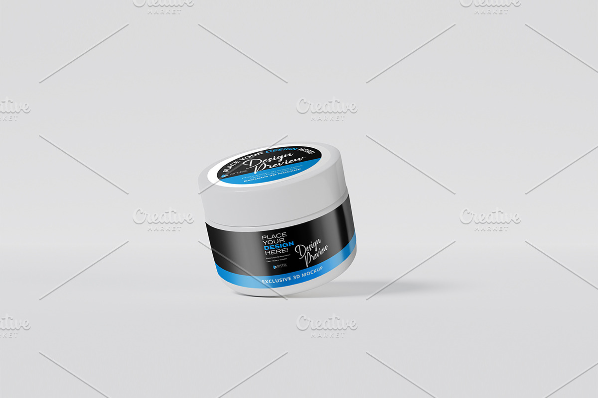 Plastic Cream Jar Mockup Set, a Cups & Container Mockup by artBit Design Studio (Photo 6 of 7)