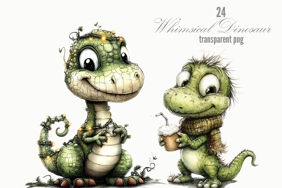 Whimsical Dinosaur PNG Clipart, an Animal Illustration by Designking (Photo 1 of 4)