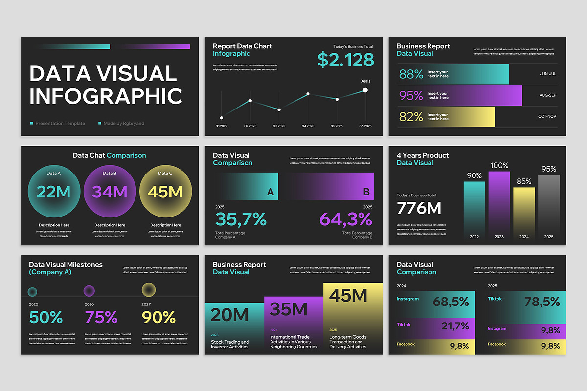 Data Visual Infographic GS, a Presentation Template by rgbryand (Photo 2 of 6)