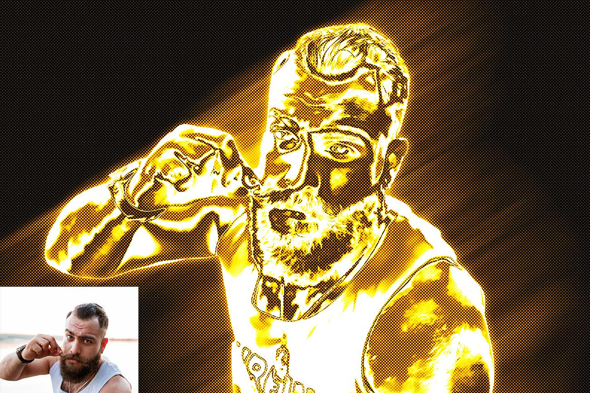 Chrome Metal Effect fx Photoshop Act, an Action Add-On by Studio Retouch (Photo 11 of 17)