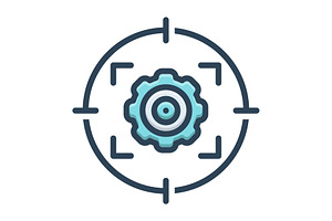 Scope target color icon, an Icon by Creative priyanka