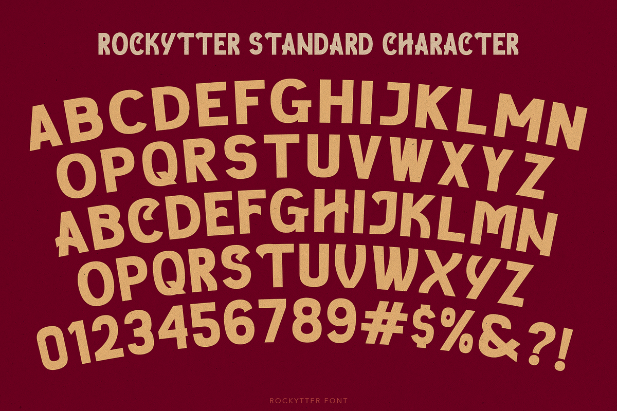 Rockytter Display Font, a Sans Serif Font by madeDeduk (Photo 3 of 8)