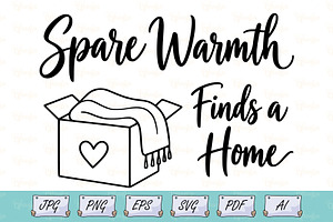 Spare Warmth Scarf Donation Line Art