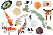 Japanese Koi Carps Fish Watercolor, an Illustration by Bychovsky design (Thumbnail 2 of 4)