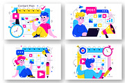 10 Social Media Content Planning, a Technology Illustration by denayunebgt (Thumbnail 2 of 4)