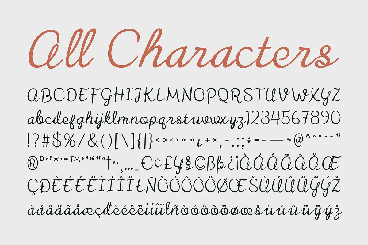 CS Gifted – Script Font, a Script Font by Craft Supply Co. (Photo 8 of 8)