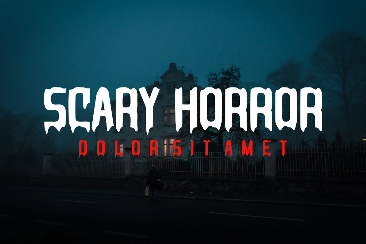 Scary Horror - Font, a Handwritten Font by artchiles_design (Photo 3 of 5)